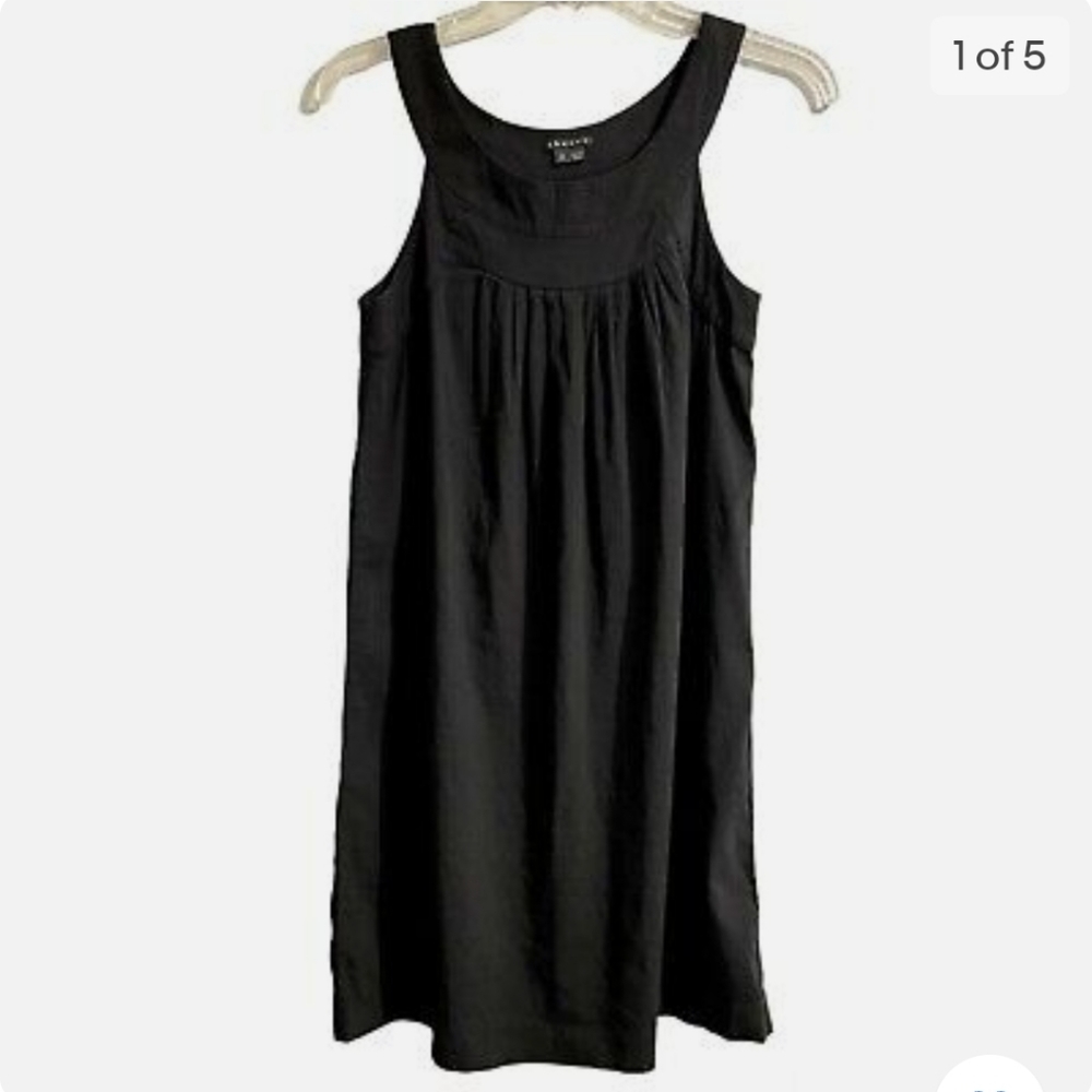 THEORY Teana Black Linen Sleeveless Dress Size 0